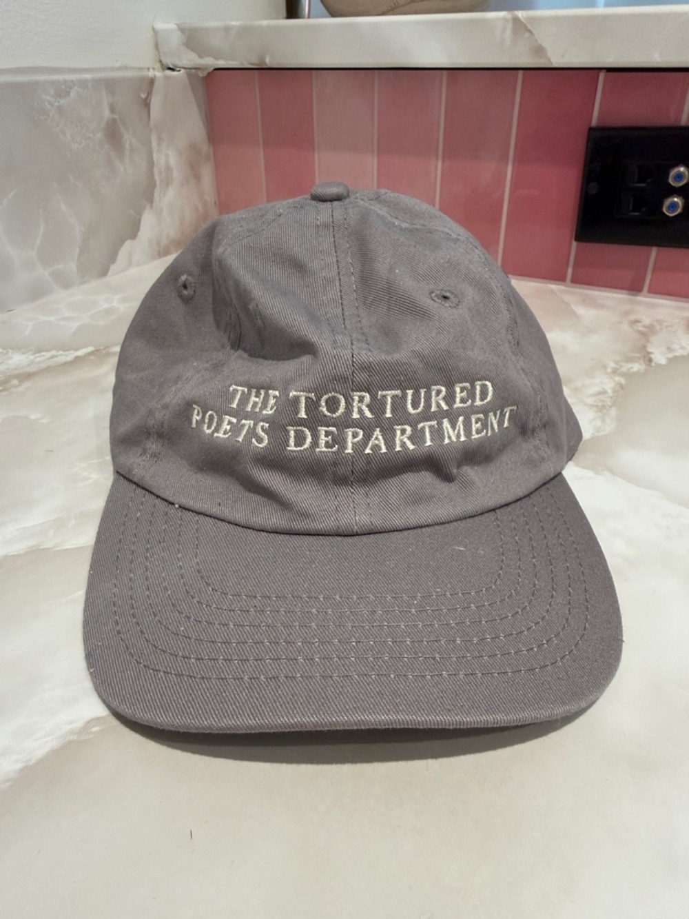 The Tortured Poets Department Embroidered Gray Baseball Cap